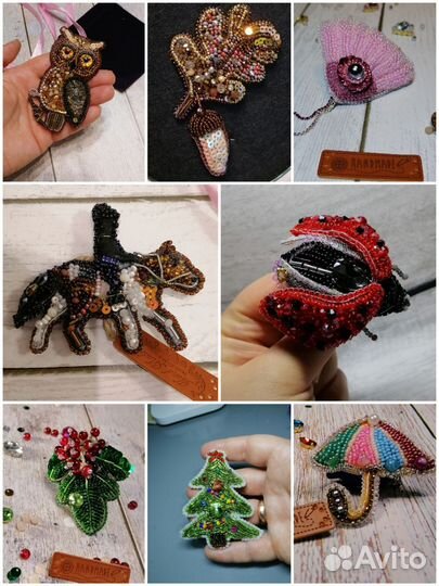 Броши ручной работы