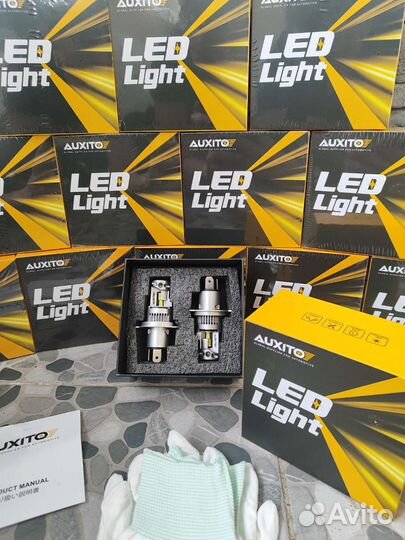 Светодиодные лампы led h4 auxito 100w
