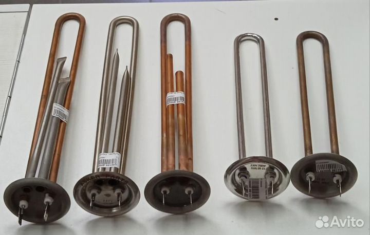 Тэн для водонагревателя 700W и 1300W нерж. и мед