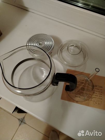 Кофейник СССР из термостойкого стекла