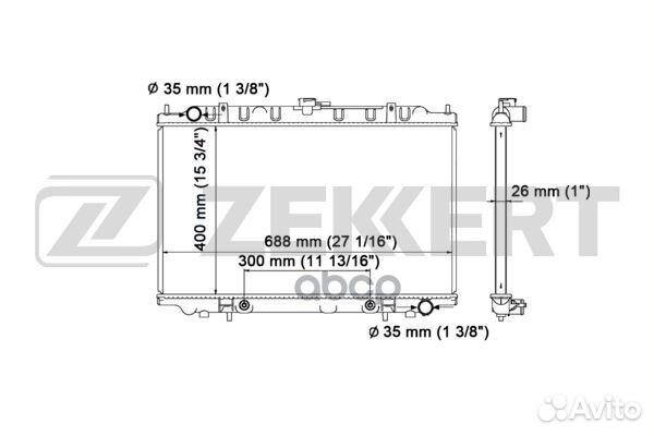 Радиатор охл. дв. Nissan Maxima (A32) 95- mk-12
