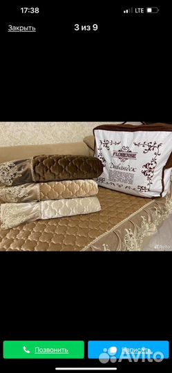 Дивандеки тройки на диван и 2 кресло