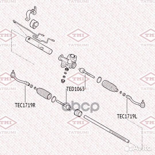 Наконечник рулевой тяги TEC1719L tatsumi