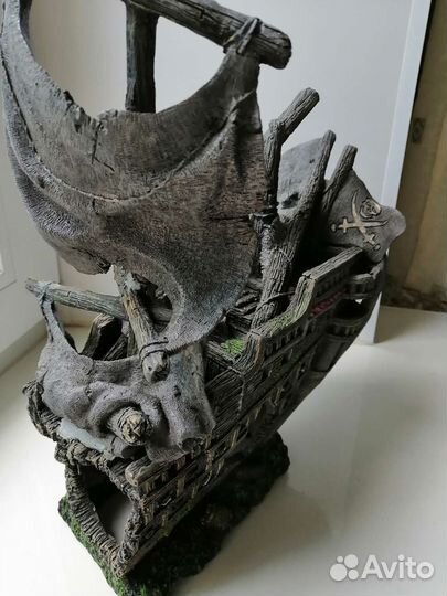 Аквариум. Анубиас. Коряга. Корабль