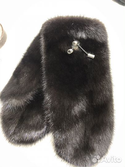 Варежки меховые женские натуральные