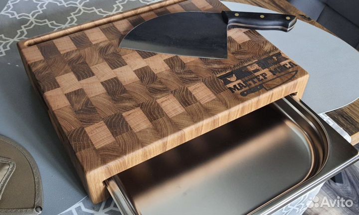 Торцевая разделочная доска из дуба