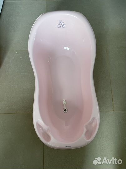 Детская ванночка для купания со сливом 102 см