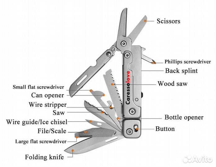 Нож многофункциональный Caressolove