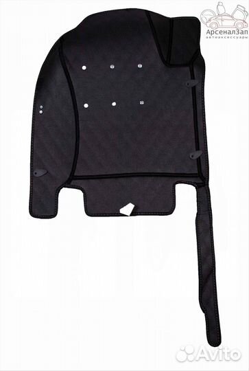 5d коврики из экокожи Toyota RAV4 черные беж. шов