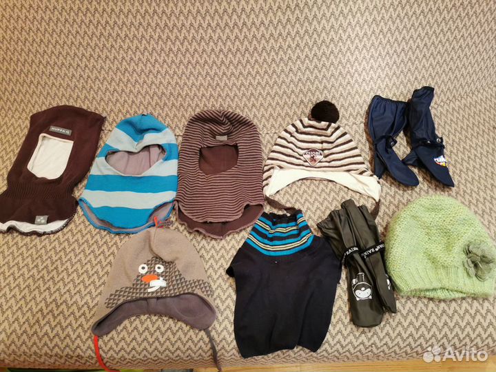 Шапки, шлемы, непромокаемые рукавицы