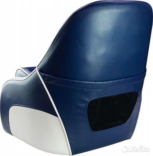 Кресло с болстером Ocean Flip Up, обивка синий/бел