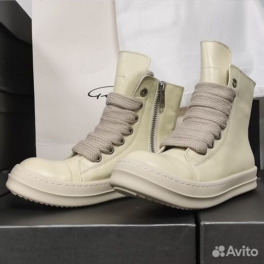 Rick Owens Ramones jumbo high white