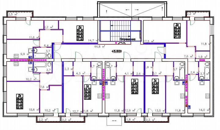 1-к. квартира, 38,2 м², 2/3 эт.