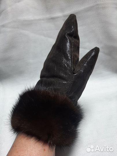 Варежки женские норковые