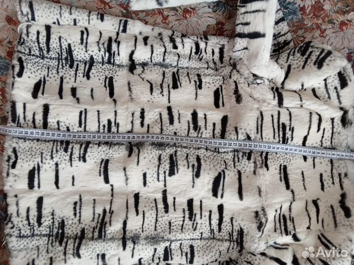 Шубка 44-48р, кролик стриж, чернобурка