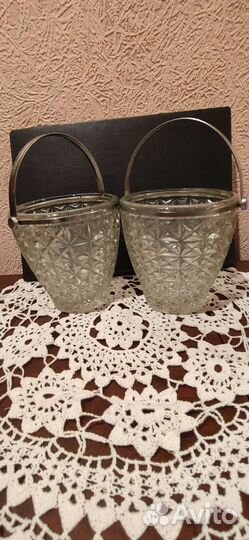Ведерки хрустальные СССР, чайная пара