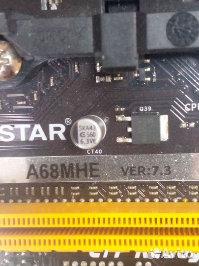 Материнская плата Biostar A68MHE ver 7.3 на разбор