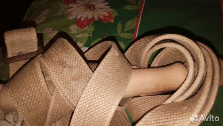 Ремень багажный с деревянной ручкой СССР