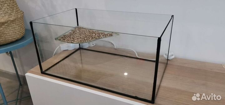 Аквариум с берегом для черепах с аксессуарами