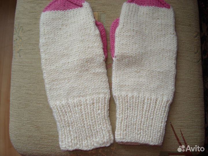 Варежки жен шерстяные