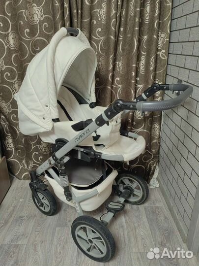 Коляска 2в1 белая