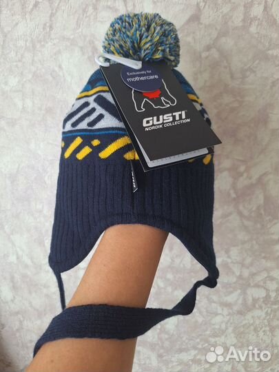 Шапка зимняя для мальчика 50-52