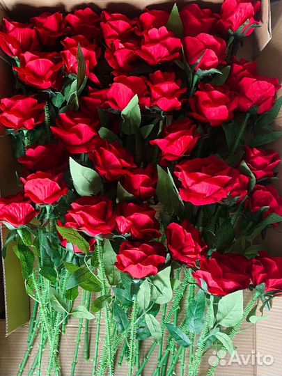 Цветы розы искусственные - 1 шт