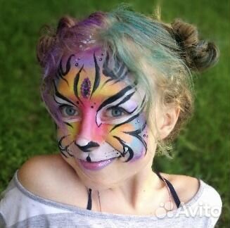 Аквагрим на праздник, грим на Хэллоуин, макияж