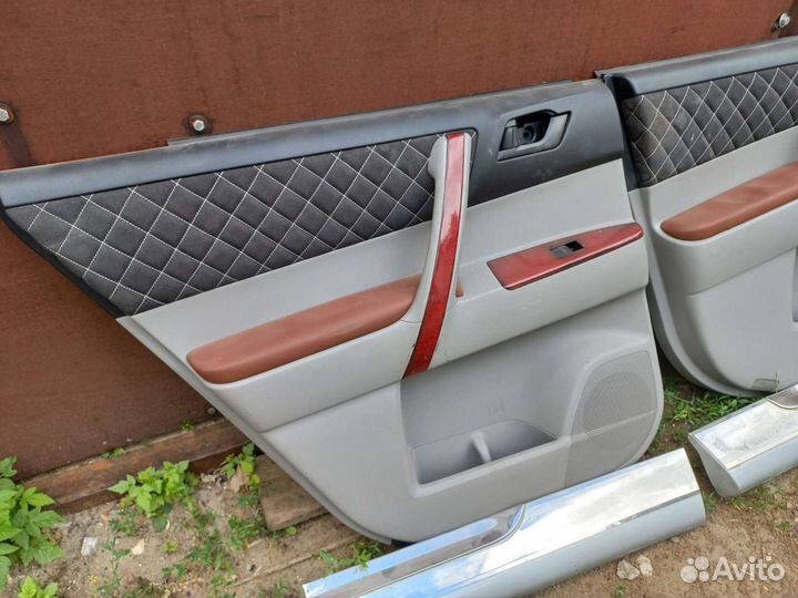 Обшивки дверей+накладки на двери highlander 2