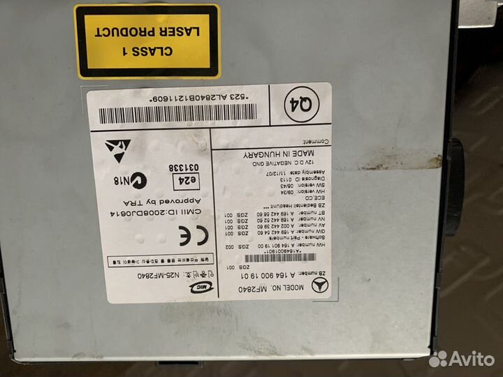 Магнитола штатная мерседес GL X164