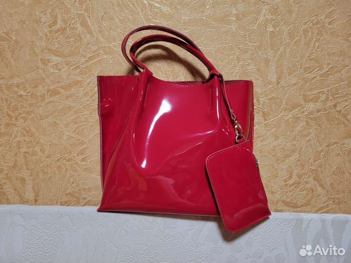 Сумка женская красная