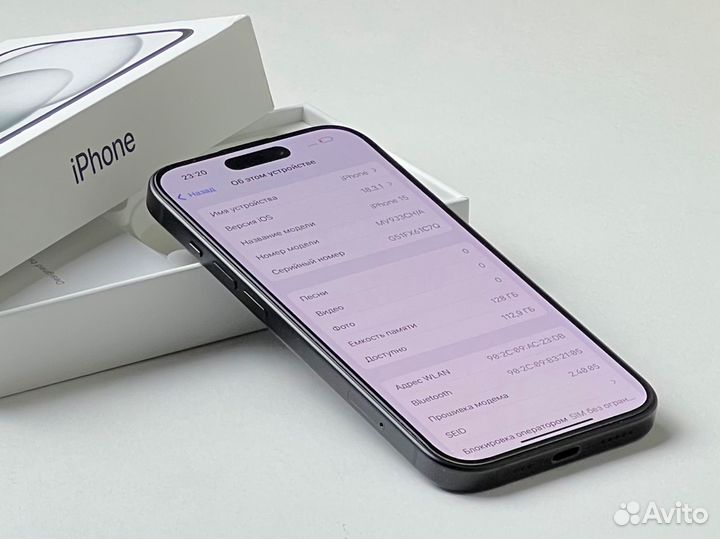 iPhone 15, 128гб, Чёрный, Dual SIM, АКБ 91%