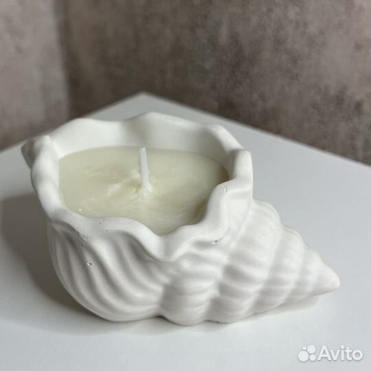 Подарочная массажная свеча 50 мл в форме ракушки