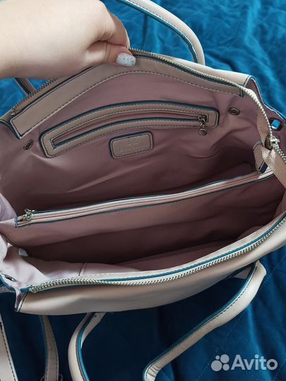 Сумка tervolina кожа светлая