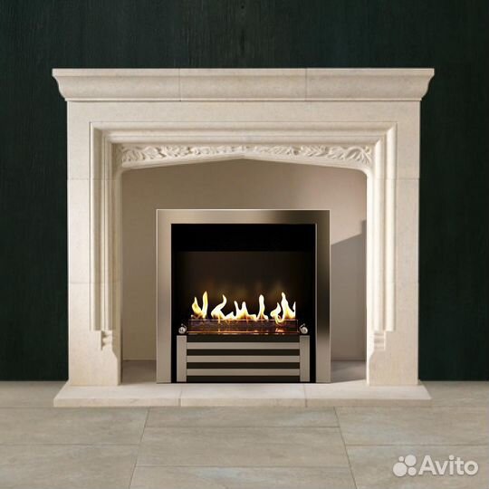 Биокамин в мраморном портале Firezo Amazzoni