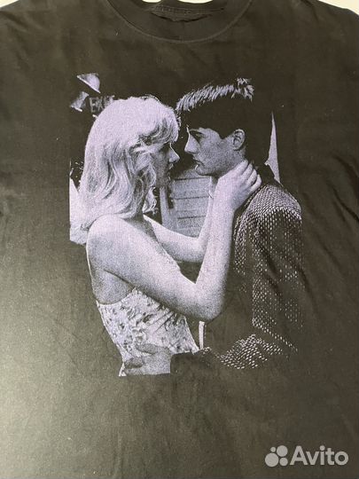 RAF Simons Black Blue Velvet T-Shirt