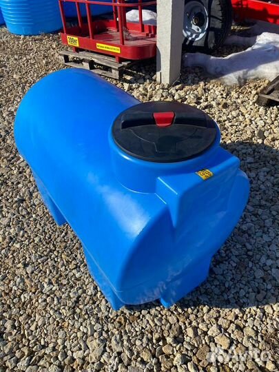 Пластиковая ёмкость эвг 500 л горизонтальная синя