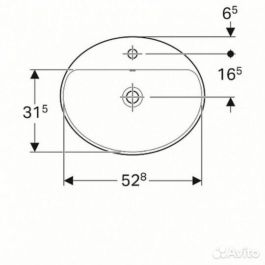 Раковина Geberit VariForm 55 500.720.01.2 Белая