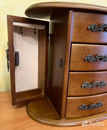 Шкатулка ларец для украшений дерево отделка