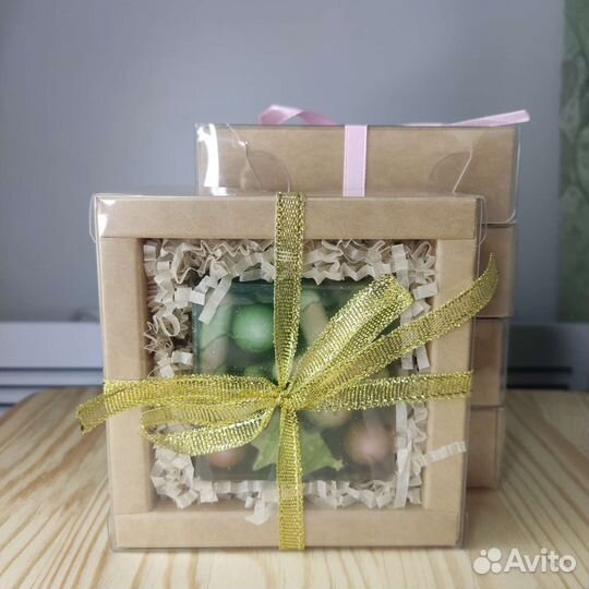 Мыло ручной работы (сердце, мёд, ёлочка )