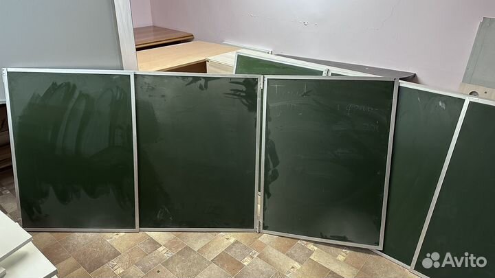 Доска школьная меловая 3-х элементная