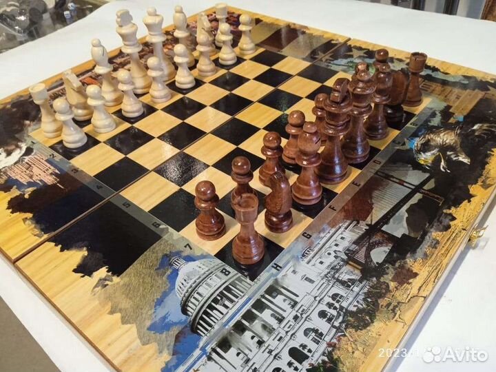 Шахматы нарды шашки 3 в 1 