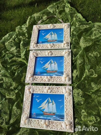 Рамка для фотографий с ракушками