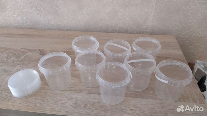 Новые Ведра пластиковые для косметики, 155 мл