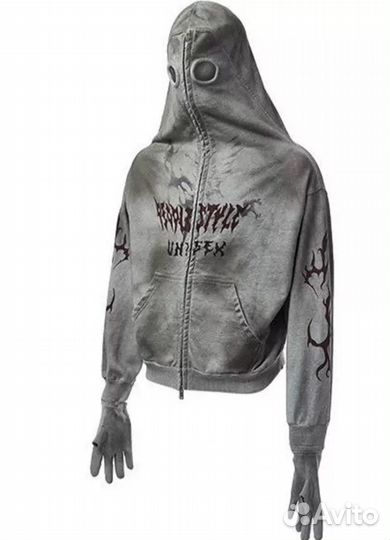 Зип худи с балаклавой и капюшоном