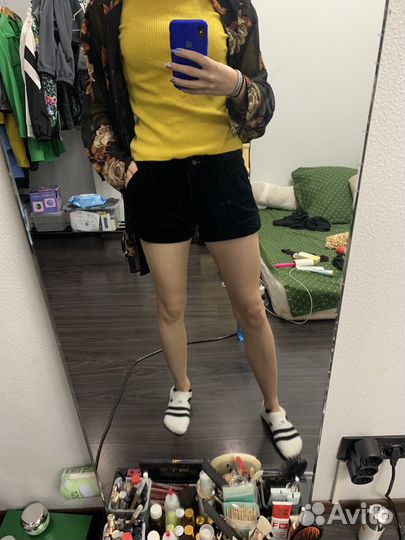 Шорты бархатные