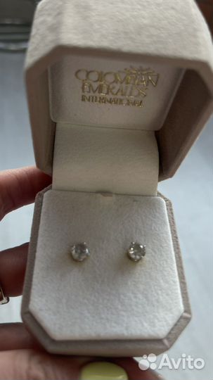 Пусеты с бриллиантами 1,67ct