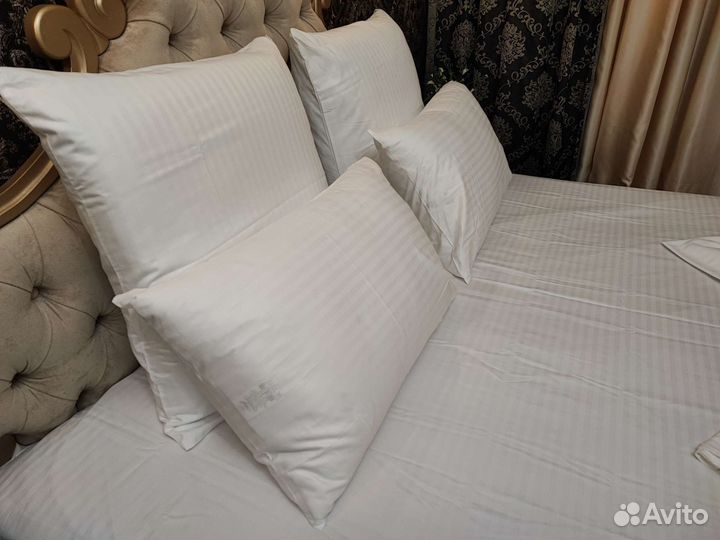 Комплект постельного белья Страйп сатин б у