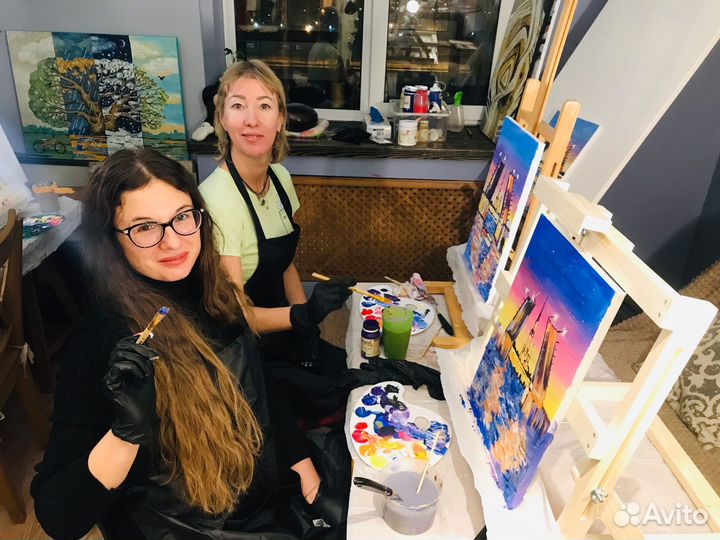 Мастер-класс по живописи акрилом на холсте