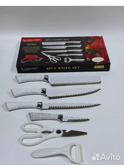 Набор кухонных ножей, новый, 6 предметов